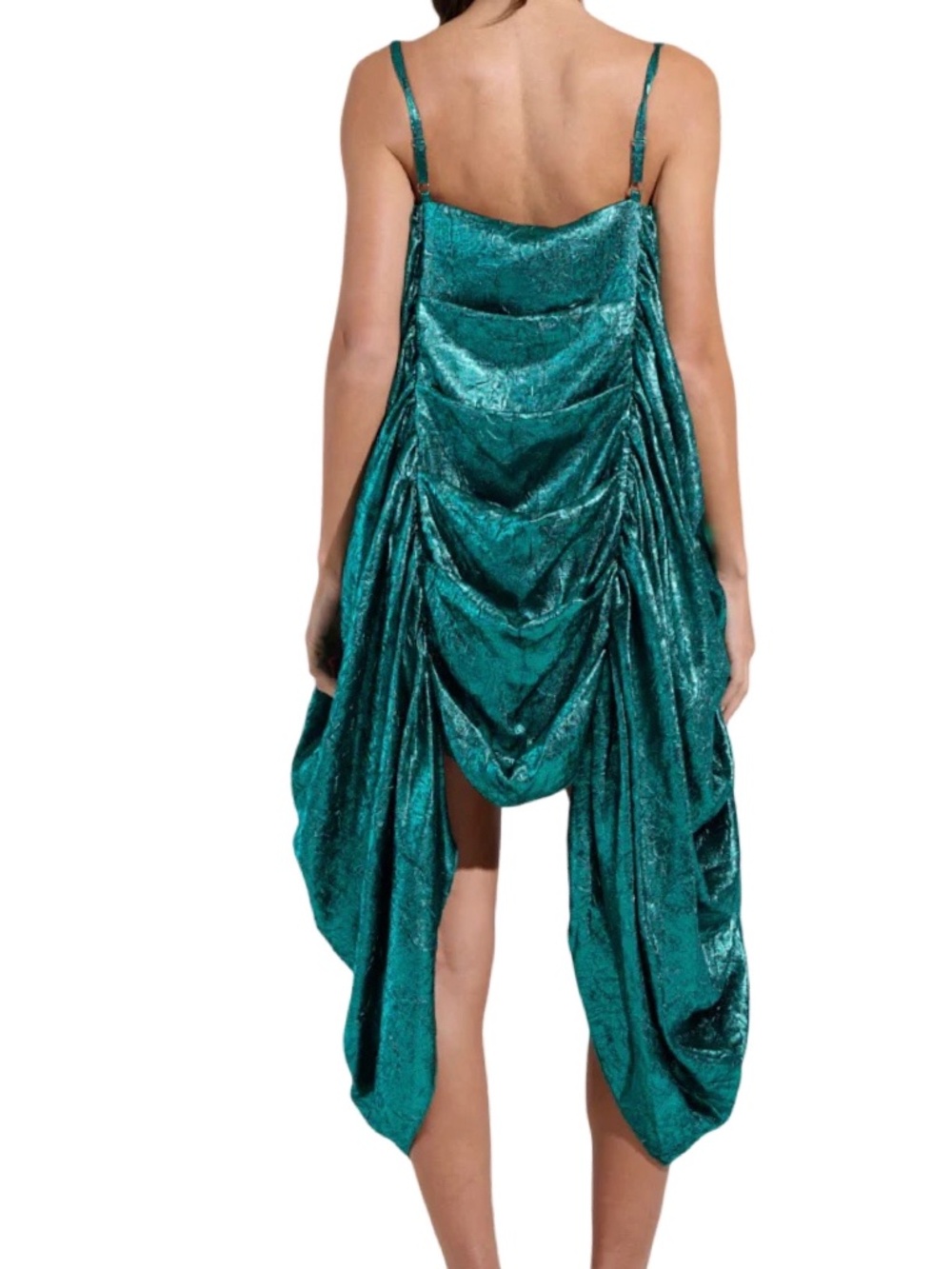 SMOOTH OPERATOR RUCHED MIDI DRESS - SZ XL - Picture 6 of 9